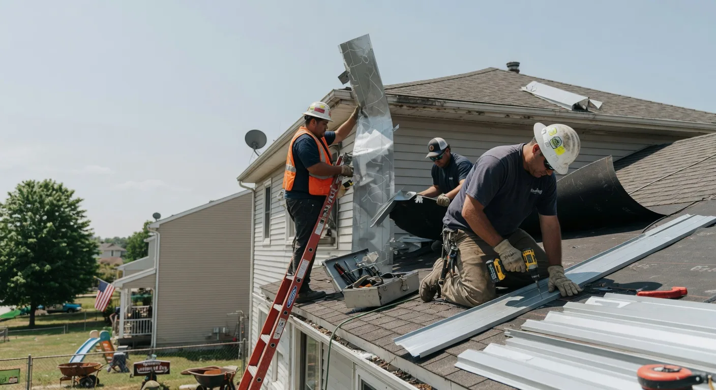 Storm Damage Metal Roof Repair in Westbrookville, NY